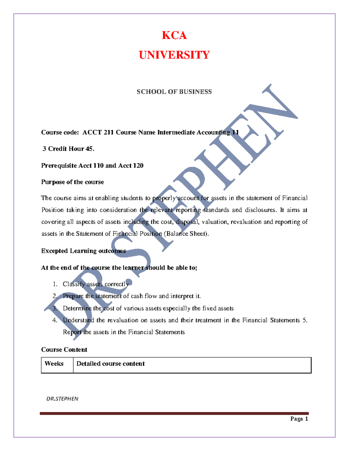 Intermediate Accounting II (ACCT 211) Course Overview and Content - Studocu