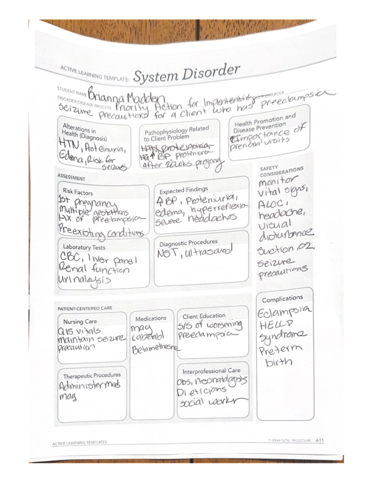 Week 7 Active Learning Template: Hypovolemic Shock Overview - Studocu