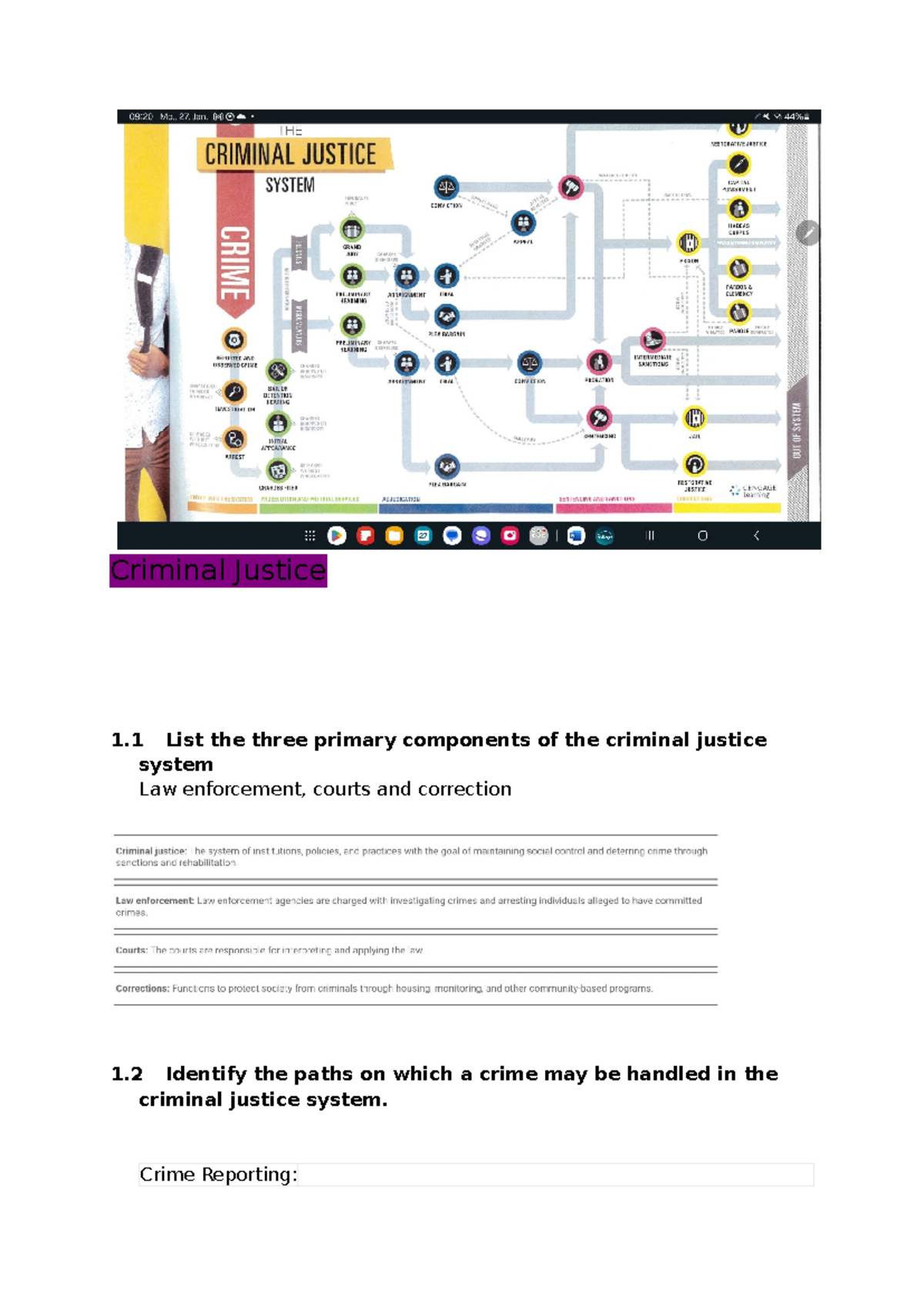 Criminal Justice - Chapter 1-2 Summary & Key Concepts Overview - Studocu