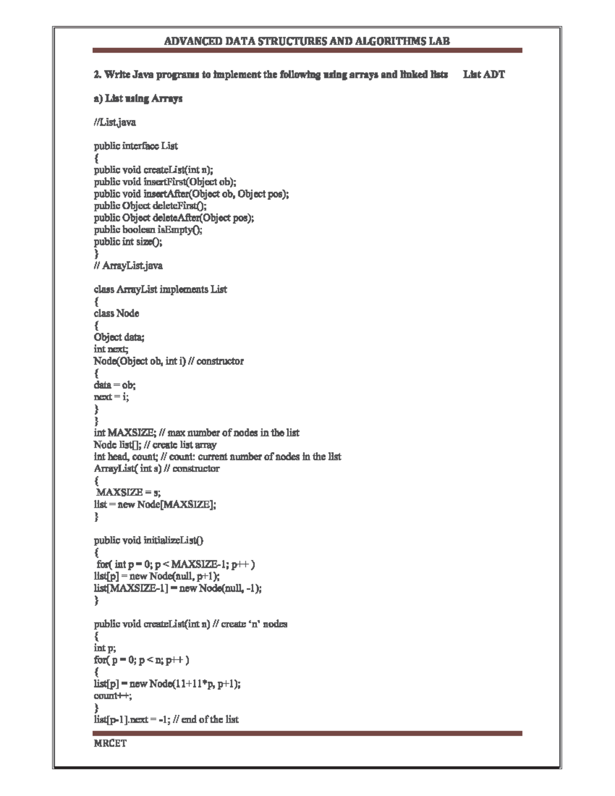 ADS EXP no 2 - this - ADVANCED DATA STRUCTURES AND ALGORITHMS LAB 2 ...