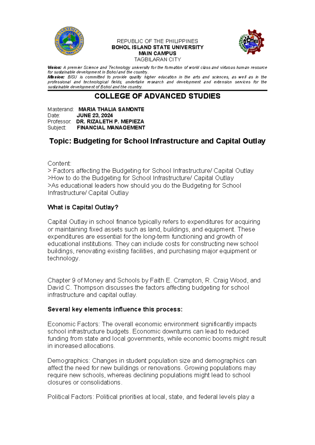 Budgeting for School Infrastructure & Capital Outlay: Insights & Steps ...