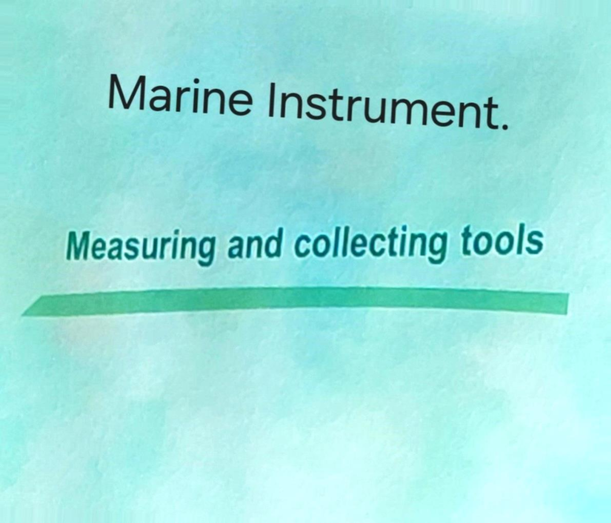 M.Eco. Marine Instruments: Essential Tools for Ocean Sampling - Studocu