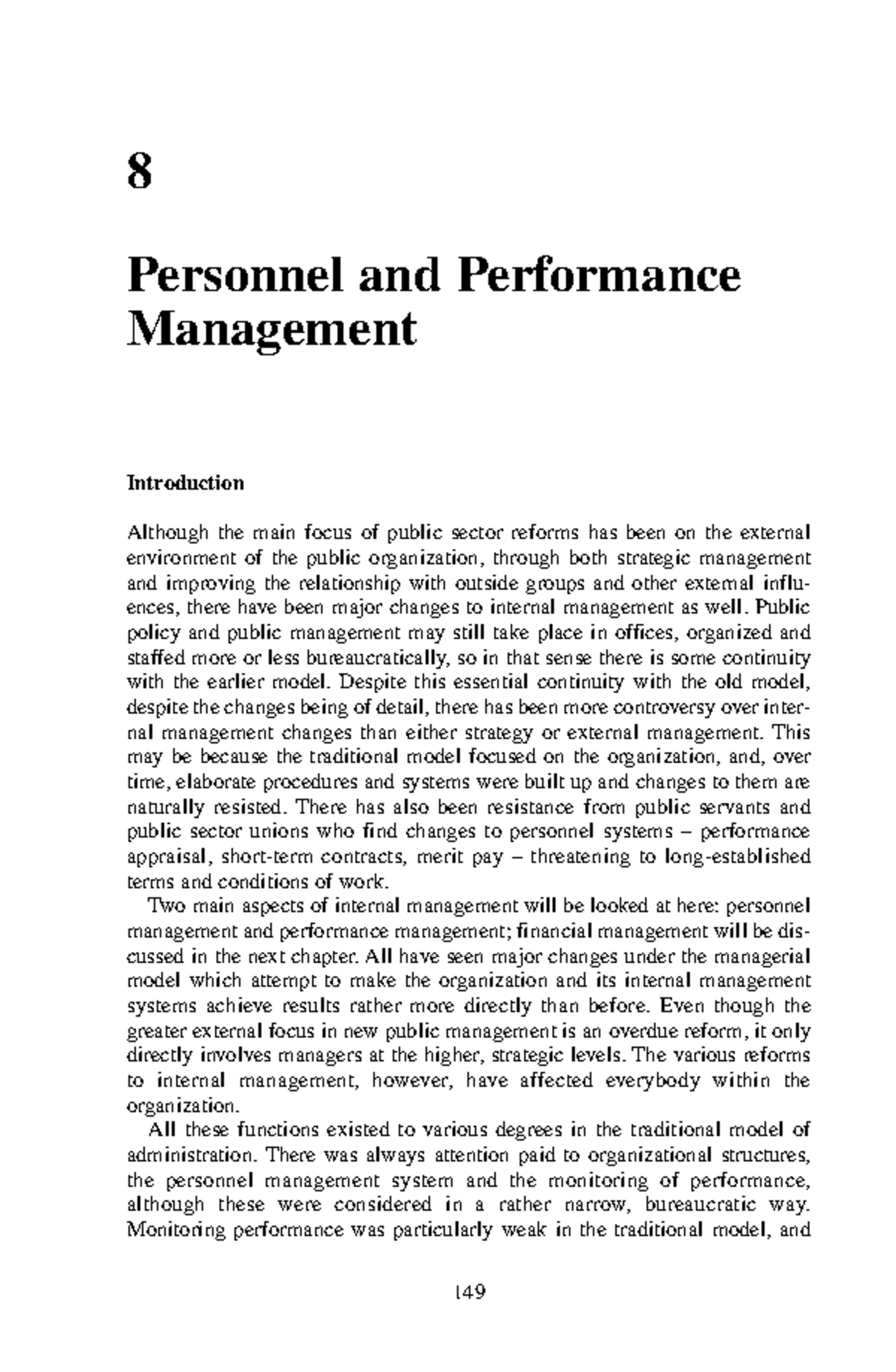 PERS 101: Personnel and Performance Management Overview - Studocu