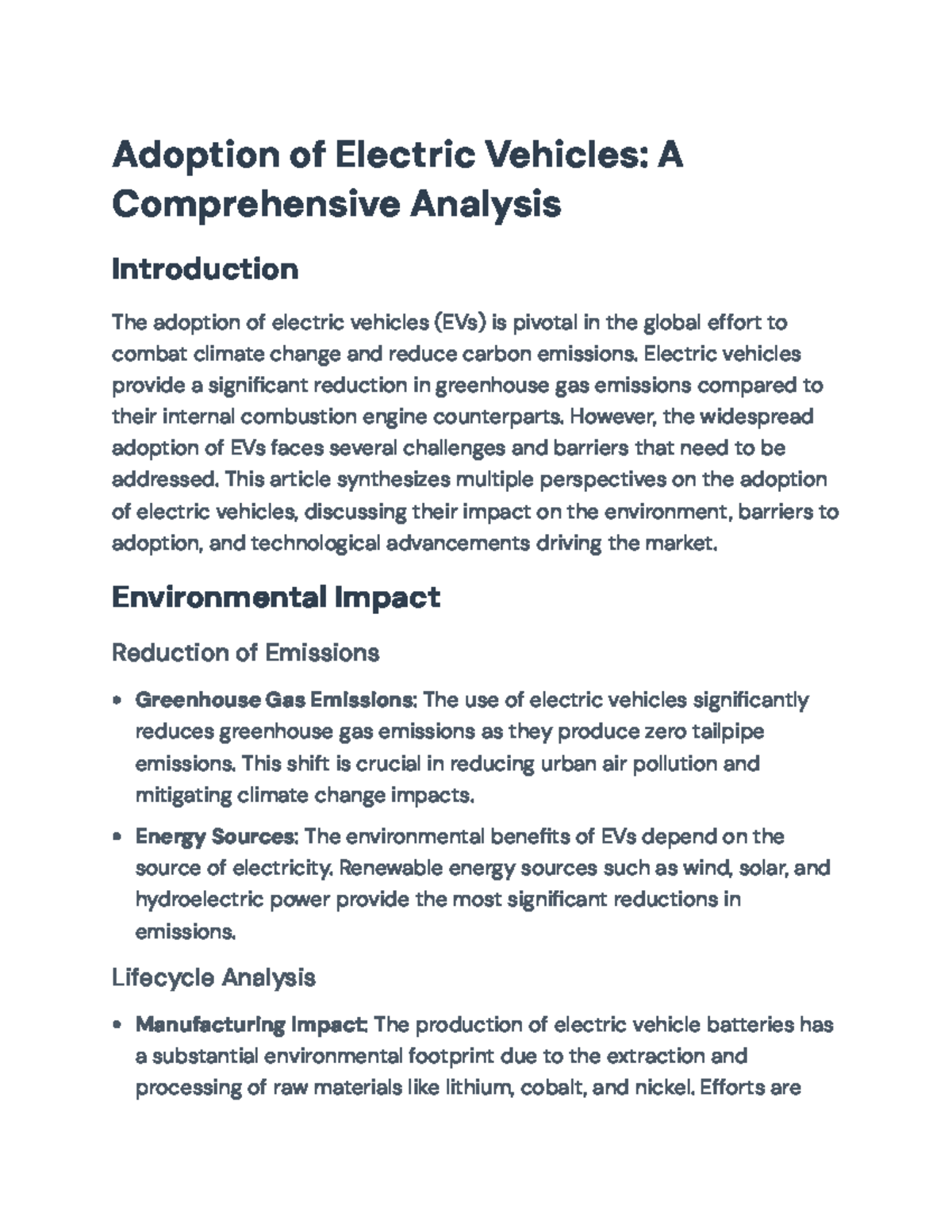 Adoption of Electric Vehicles: Analysis of Challenges & Benefits (EV ...