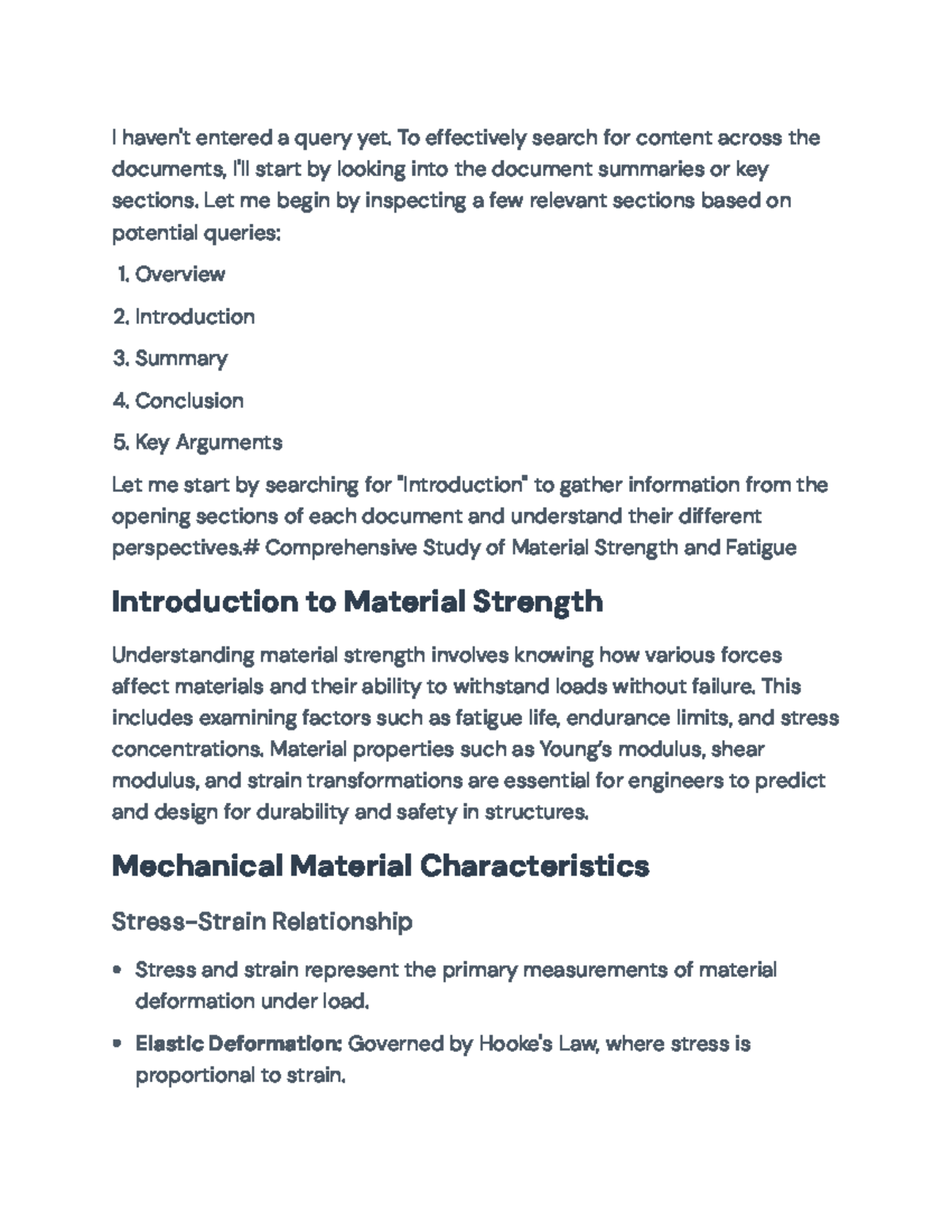 Comprehensive Study of Material Strength & Fatigue in Eng. Mechanics ...