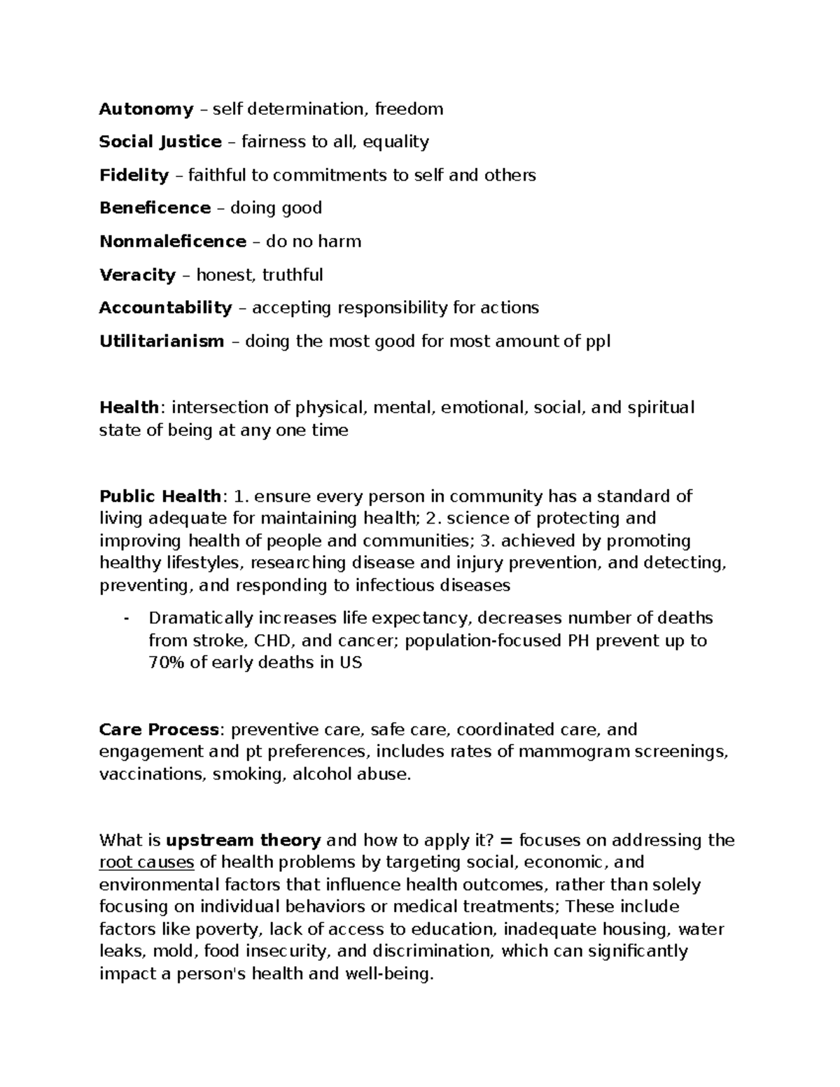 PH Exam 1 - Public Health Study Guide and Key Concepts - Studocu