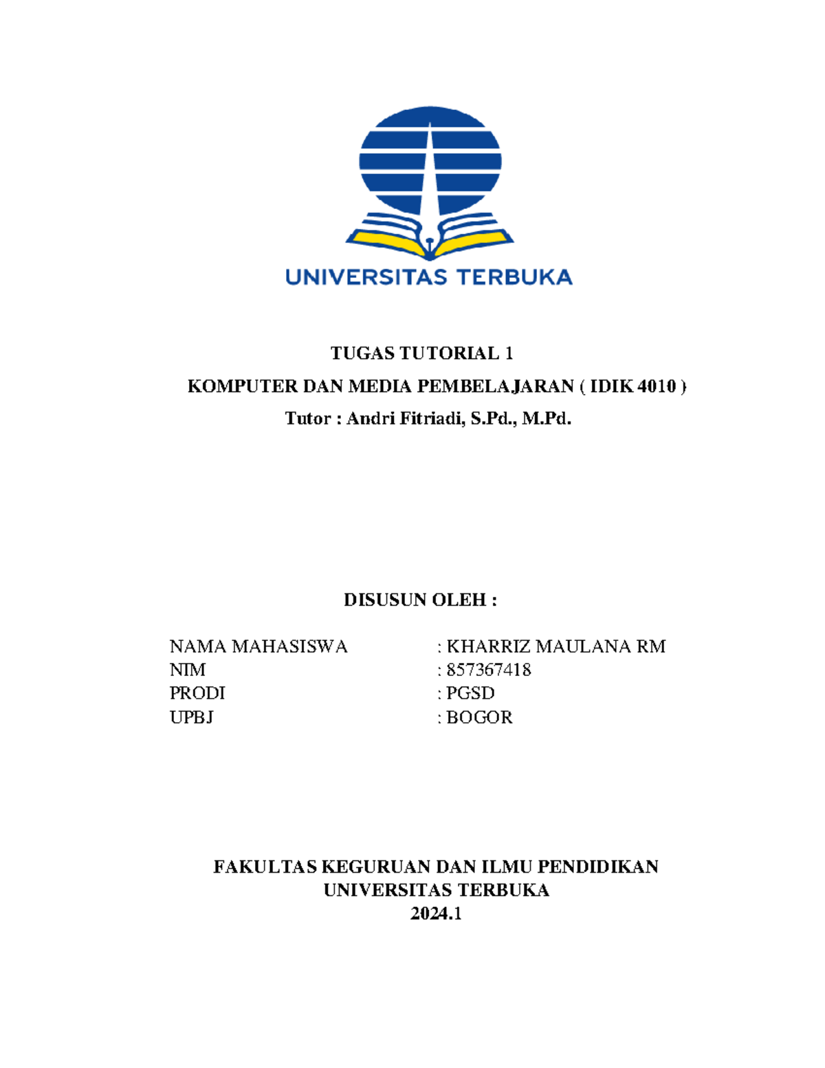 IDIK 4010 Tugas 1: Komputer dan Media Pembelajaran oleh Kharriz Maulana ...