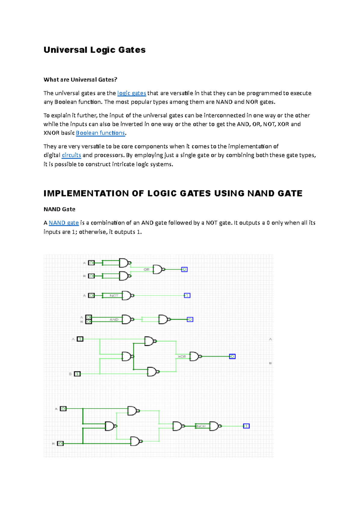 2300290120235 Shivansh Yadav D Logic Gates - Universal Logic Gates What ...