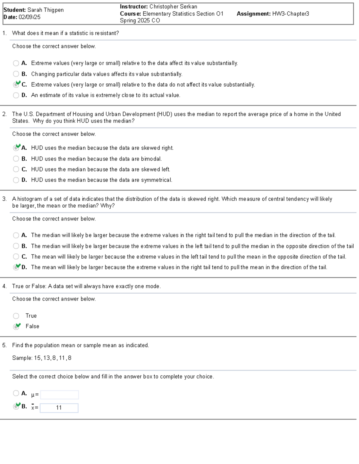 HW3-Chapter 3: Analysis of Resistant Statistics and Central Tendency ...