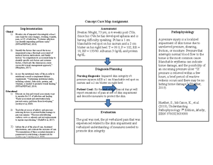 Care Plan - essay care plan - Concept Map Assignment Mercedez Baker PN ...