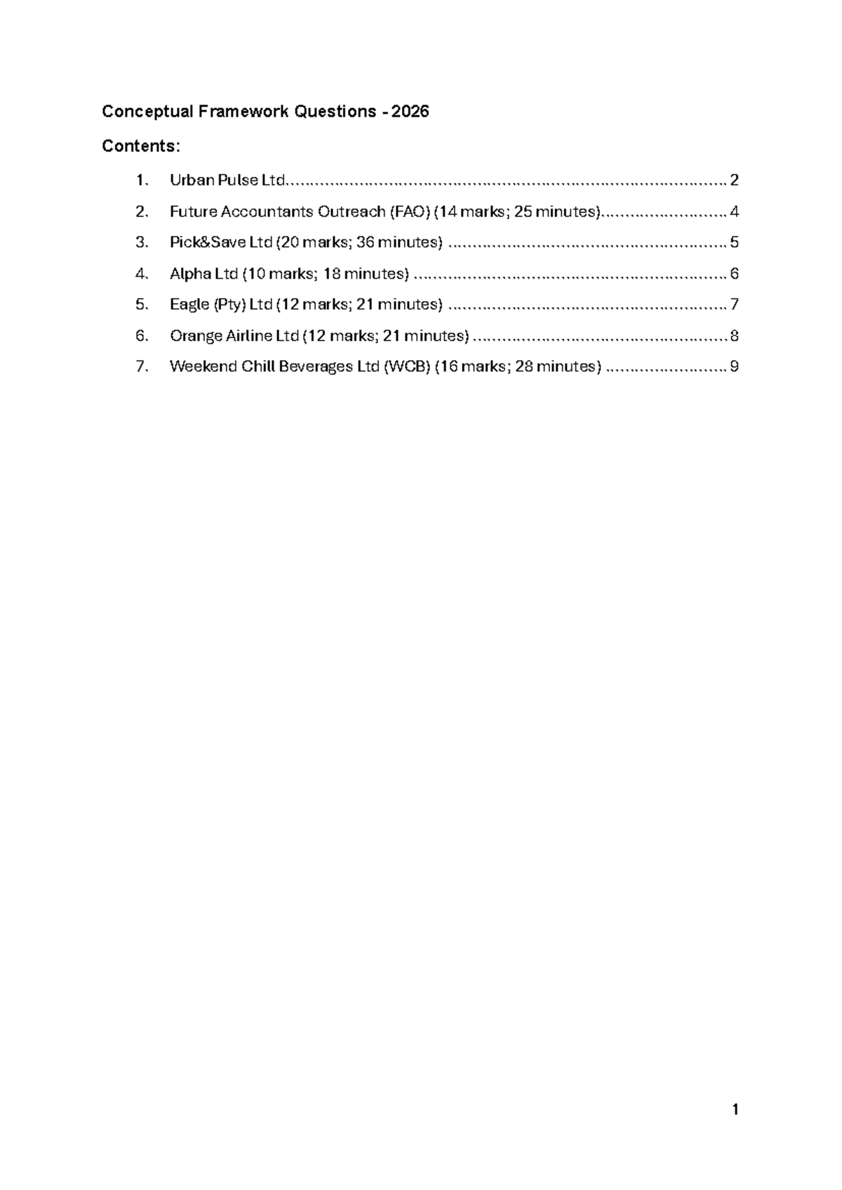 2026 - Conceptual Framework Questions and Case Studies - Studocu