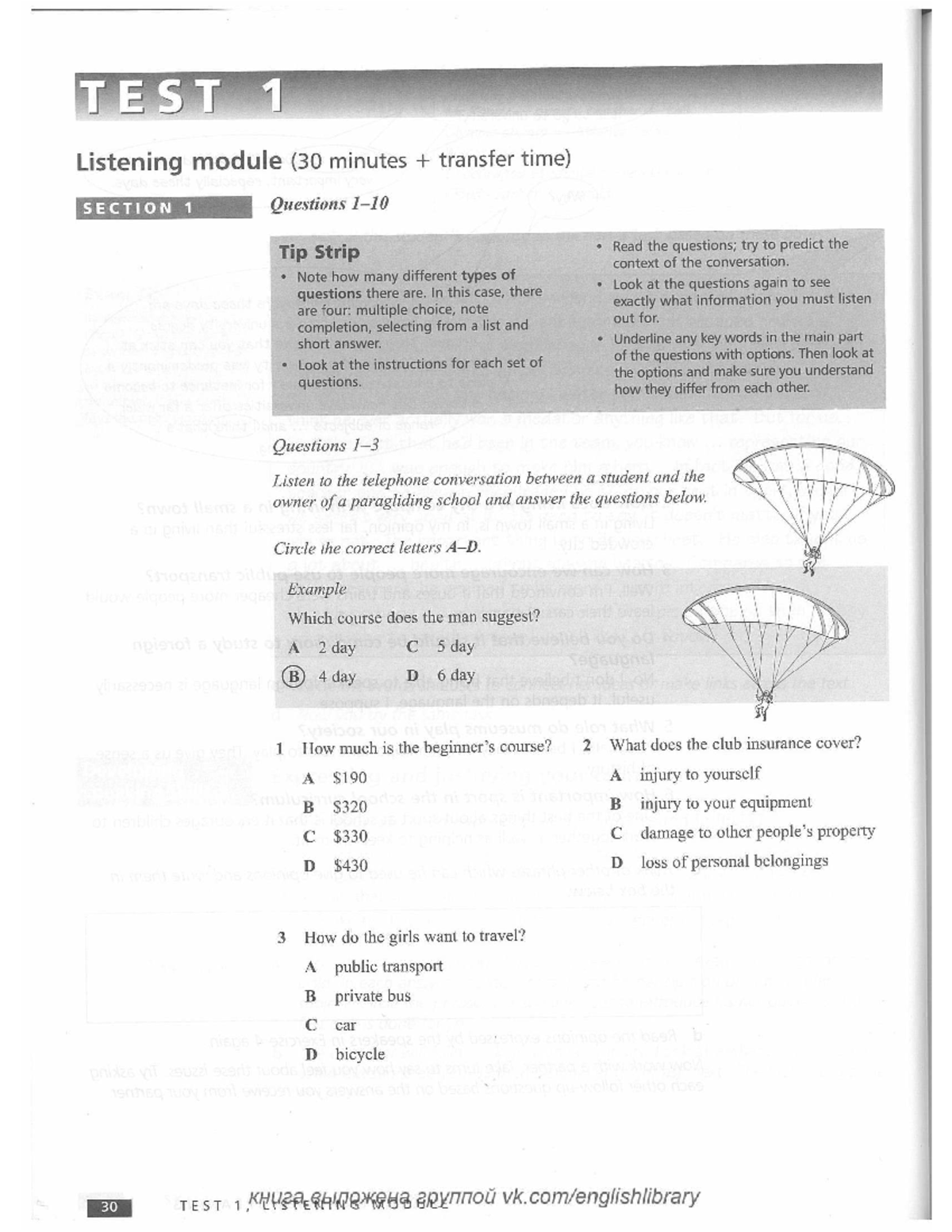 IELTS Practice Test 1 - Listening Module (30 min) Questions & Tips ...