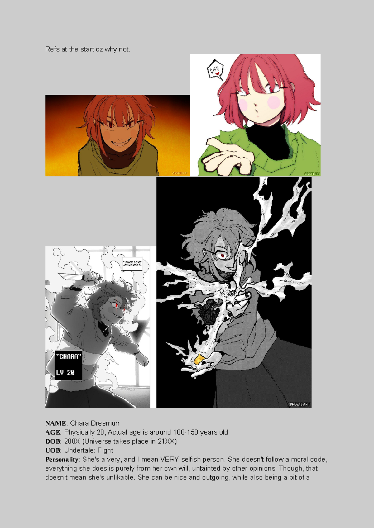 Chara Dreemurr: Character Analysis and Personality Insights - Studocu
