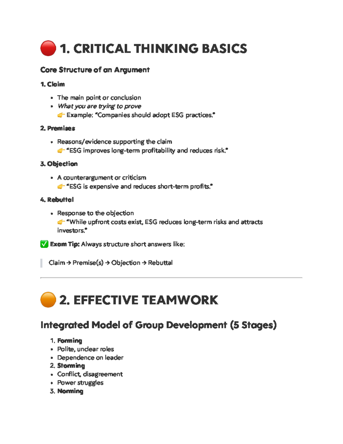 BU121 Final Exam: Critical Thinking, Teamwork, and AI Insights - Studocu