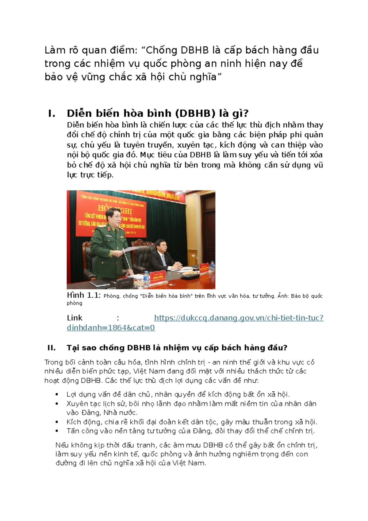 Làm rõ quan điểm - Dont dowload it - Làm rõ quan điểm: “Chống DBHB là ...
