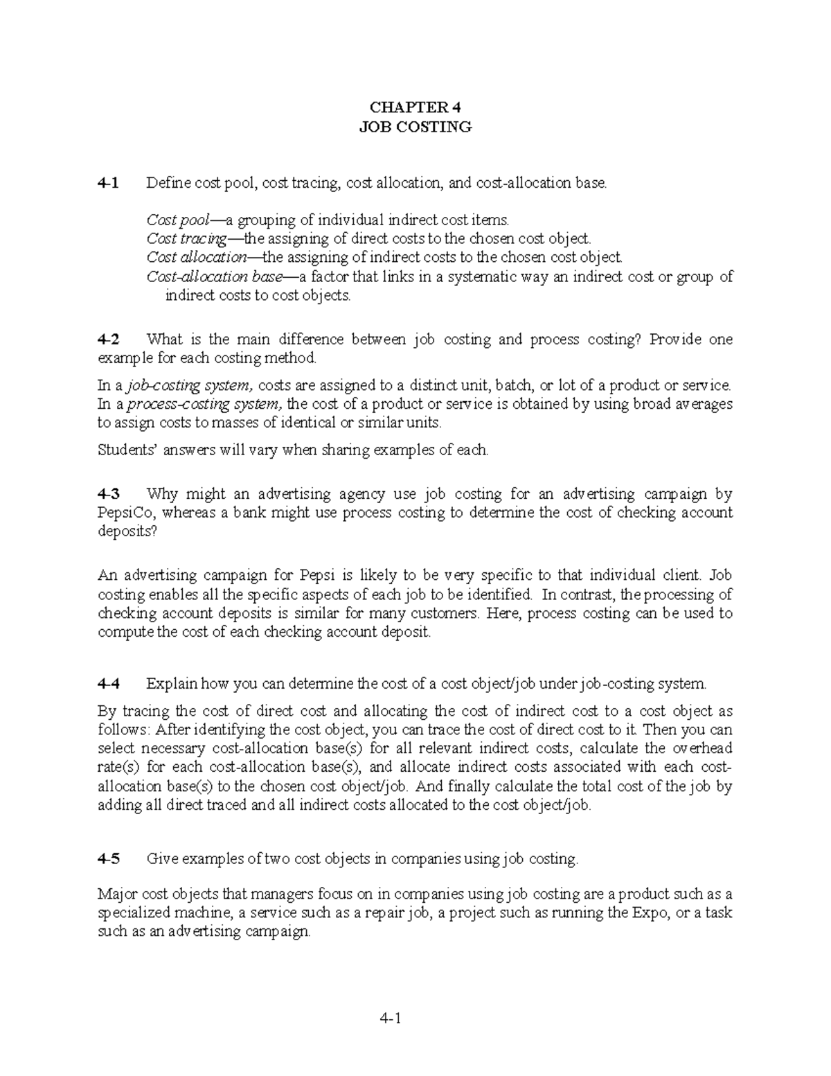 Horngren+16+Global+Ed+Chapter+4+Job+Costing+Solutions - Studocu