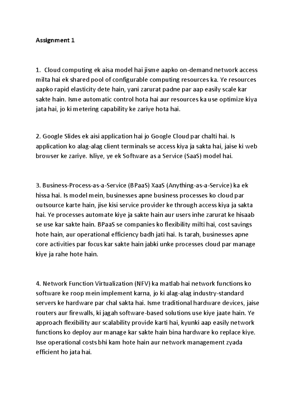 Cloud Computing Concepts - Assignment 1-2 Notes - Studocu