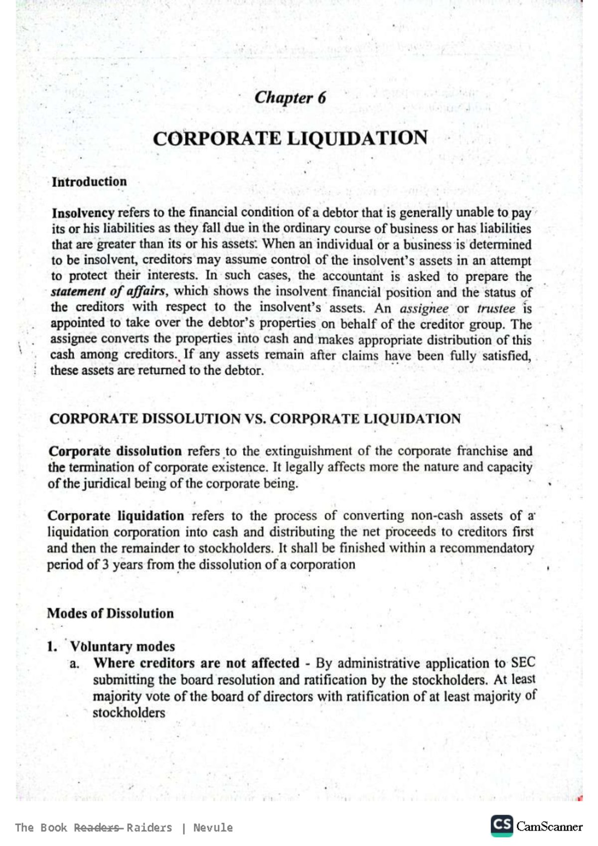 CH06-Corporate-Liquidation-Understanding-Process-and-Implications - Studocu