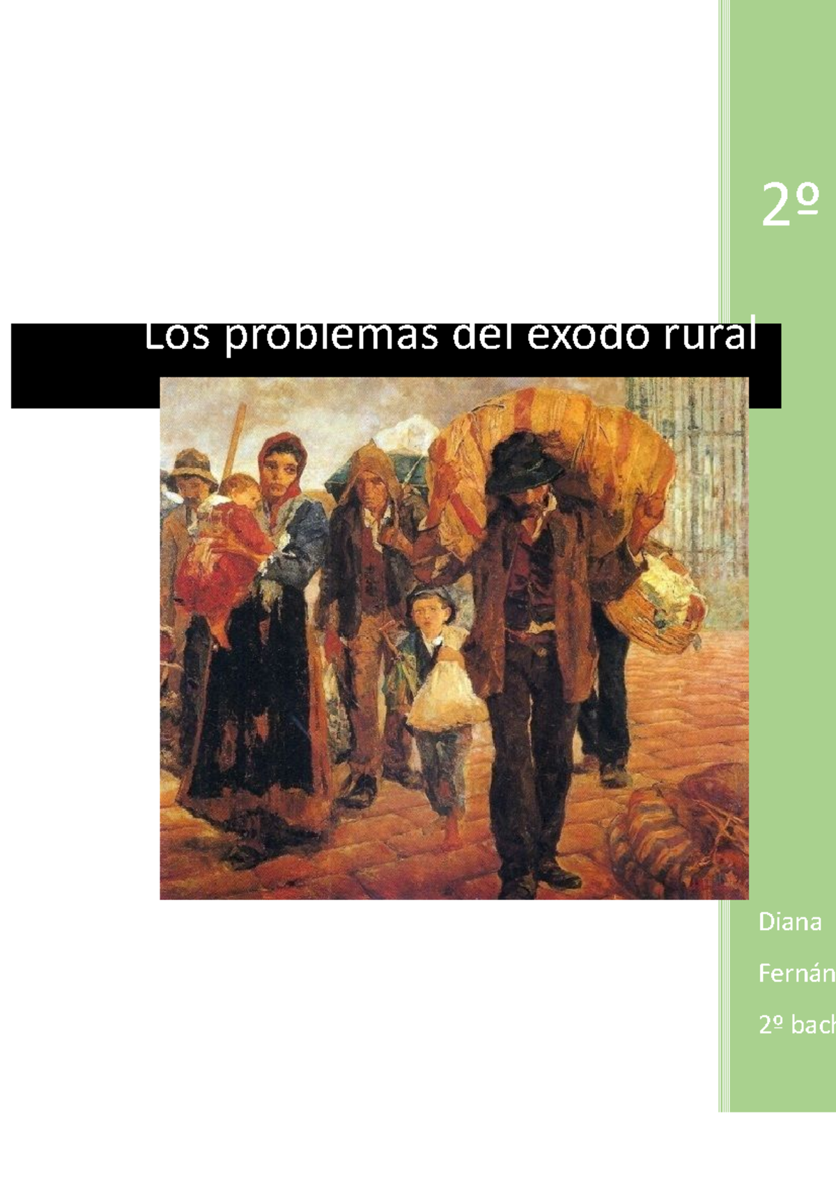 Éxodo Rural: Problemas y Soluciones en Geografía - 2º Bach B - Studocu