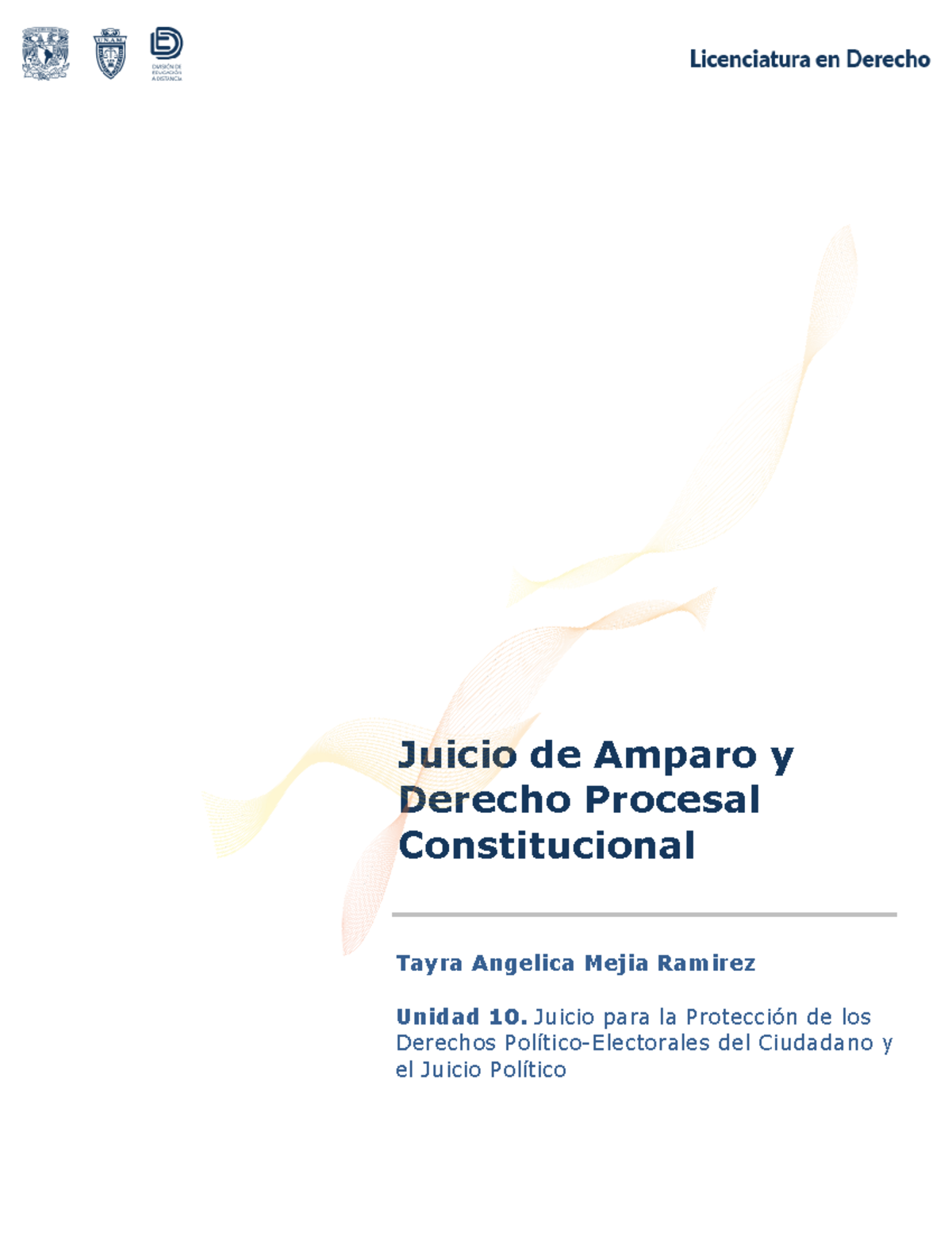 A2U10 Actividad 2: Juicio de Amparo y Derecho Procesal Constitucional ...