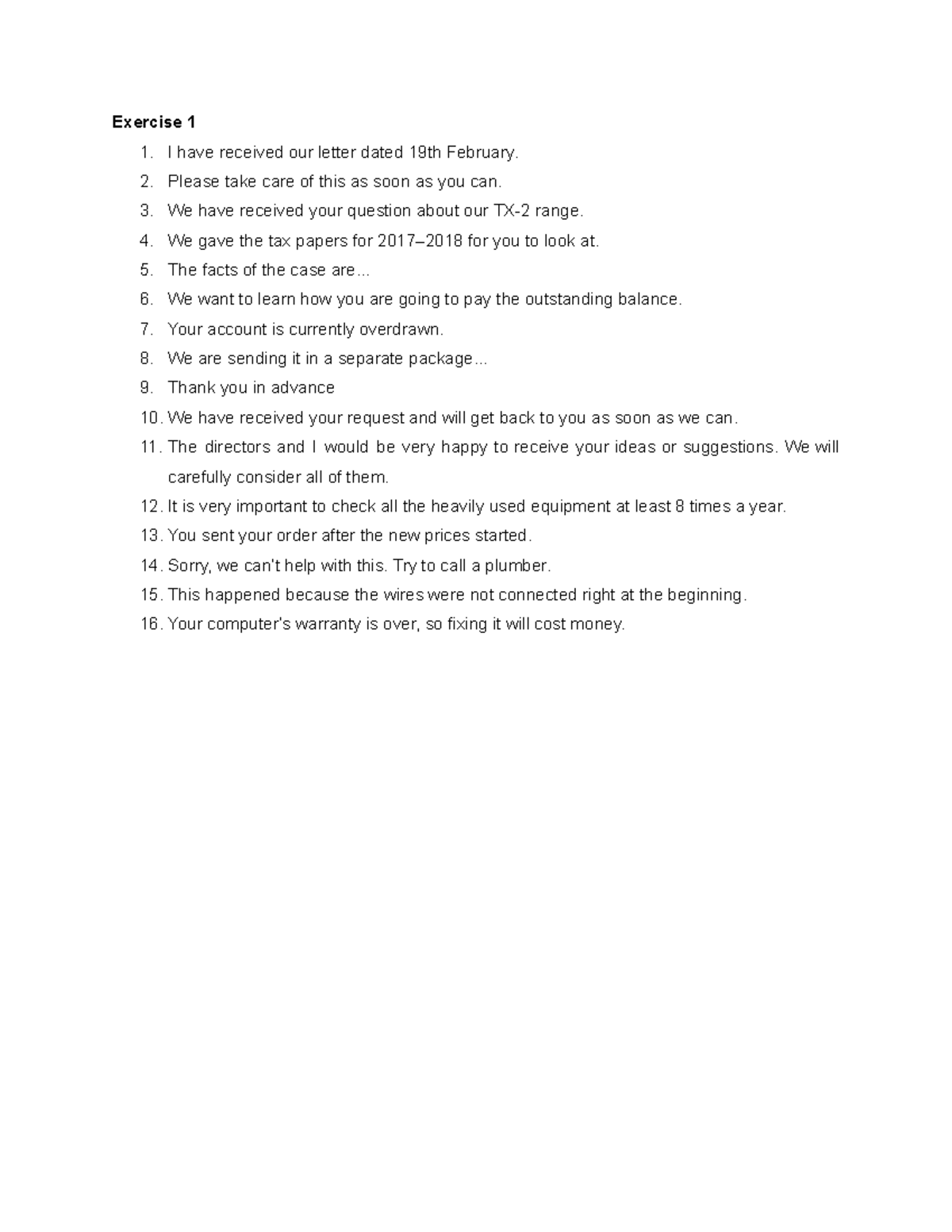 Exercise 1 - Style and Tone Analysis for Communication - Studocu
