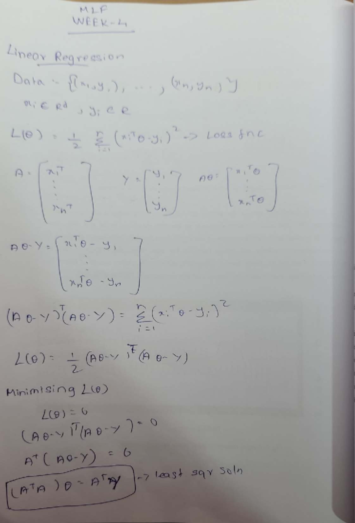 MLF Week-4 Lecture Notes on Eigenvalues and Eigenvectors - Studocu