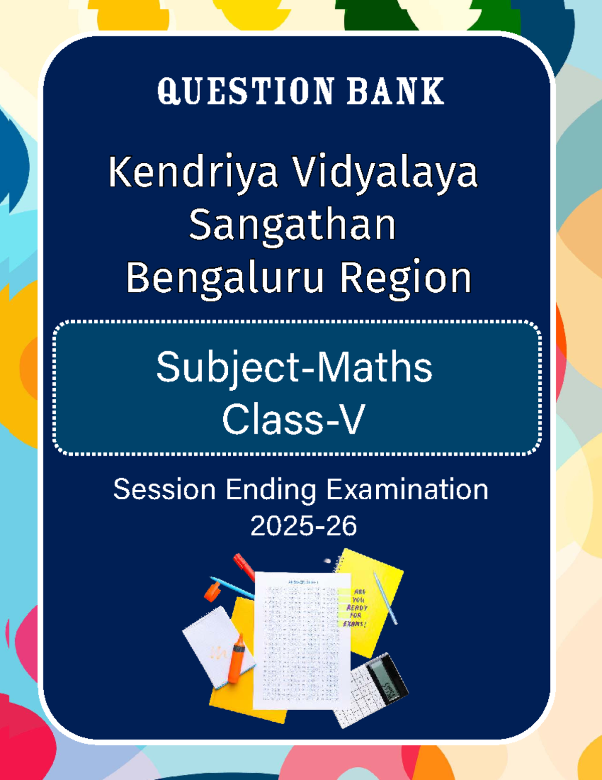 Class 5 Maths Question Bank: Session Ending Exam - Kendriya Vidyalaya ...