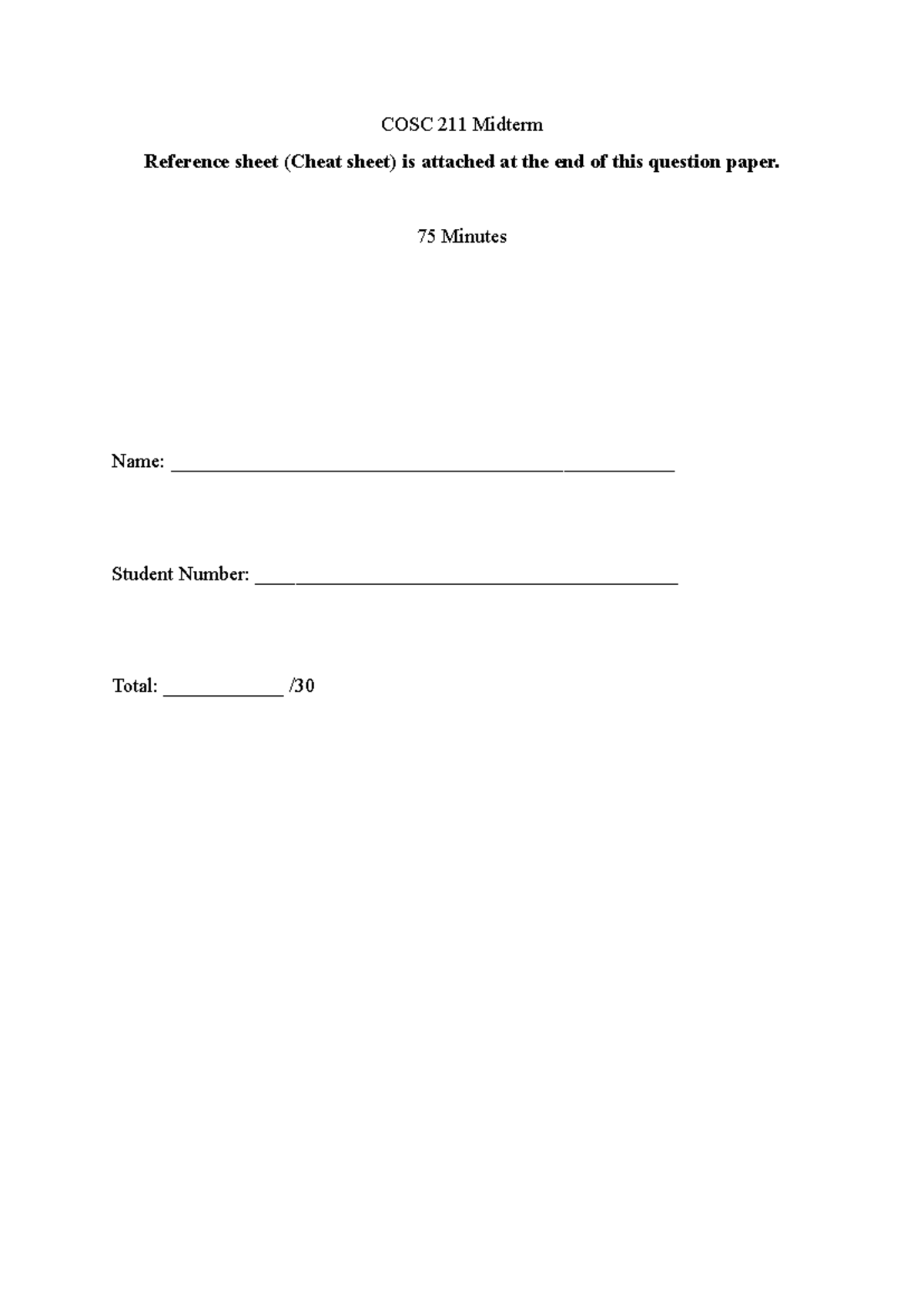 MIDA-211 Midterm Exam Questions and Reference Sheet Guide - Studocu