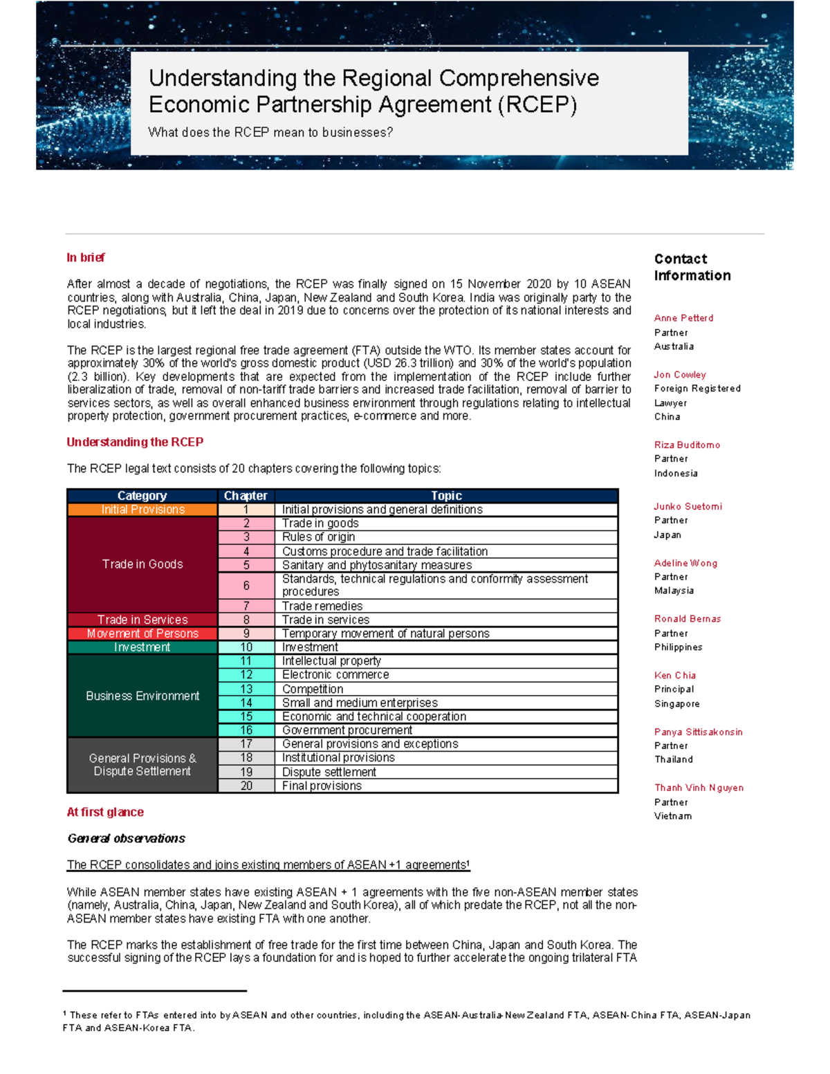 Understanding RCEP: Key Insights and Implications (Dec 2020) - Studocu