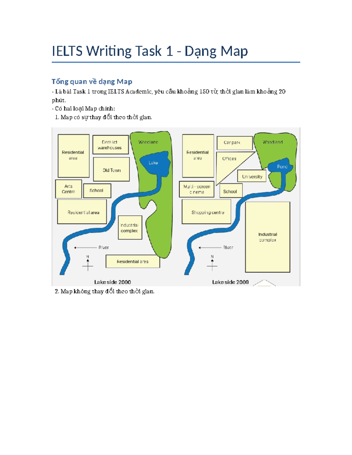 IELTS Writing Task 1: Hướng Dẫn Viết Bài Dạng Map - Studocu