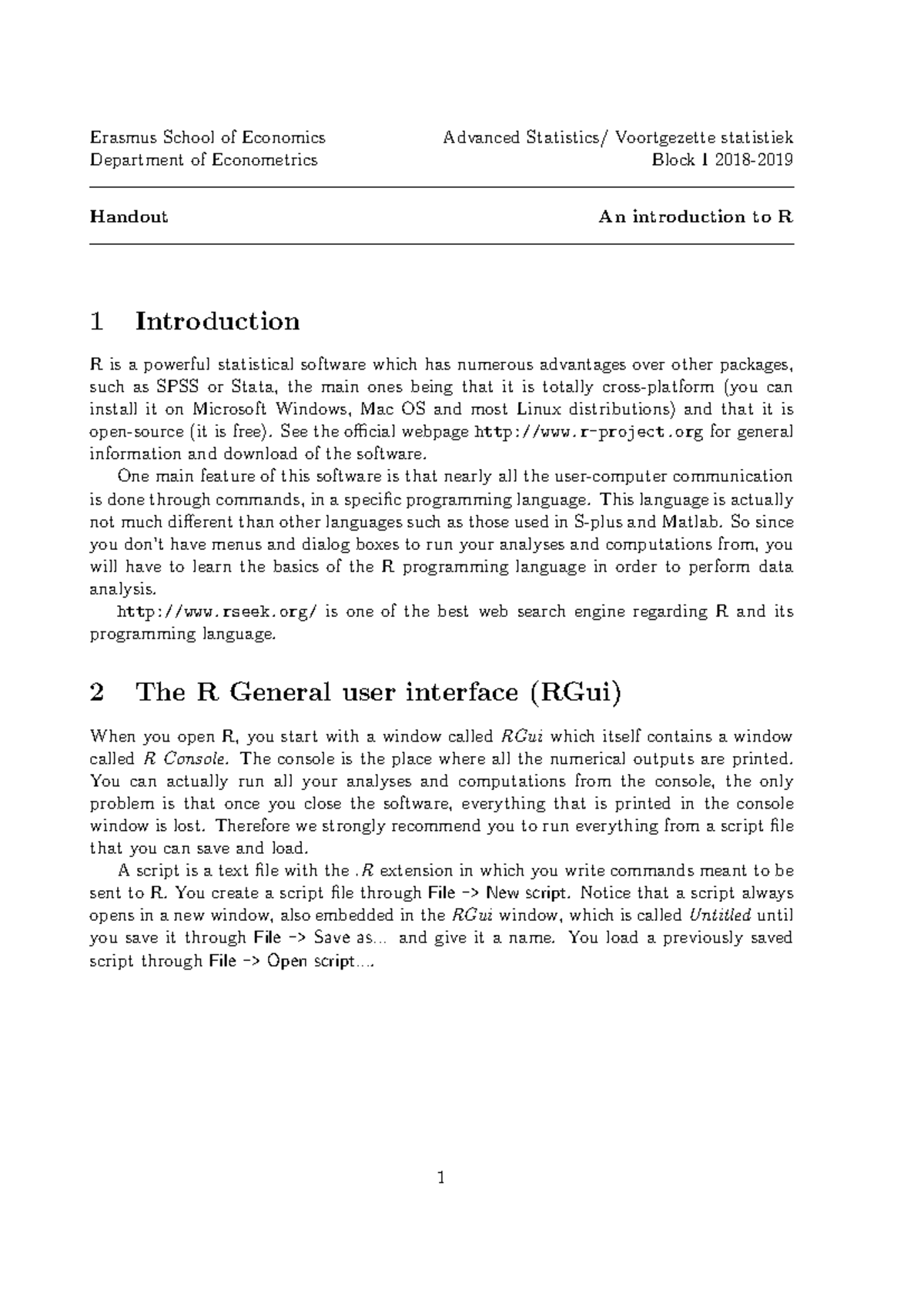 R Studio Introduction: Key Features and Basic Commands for Stats ...