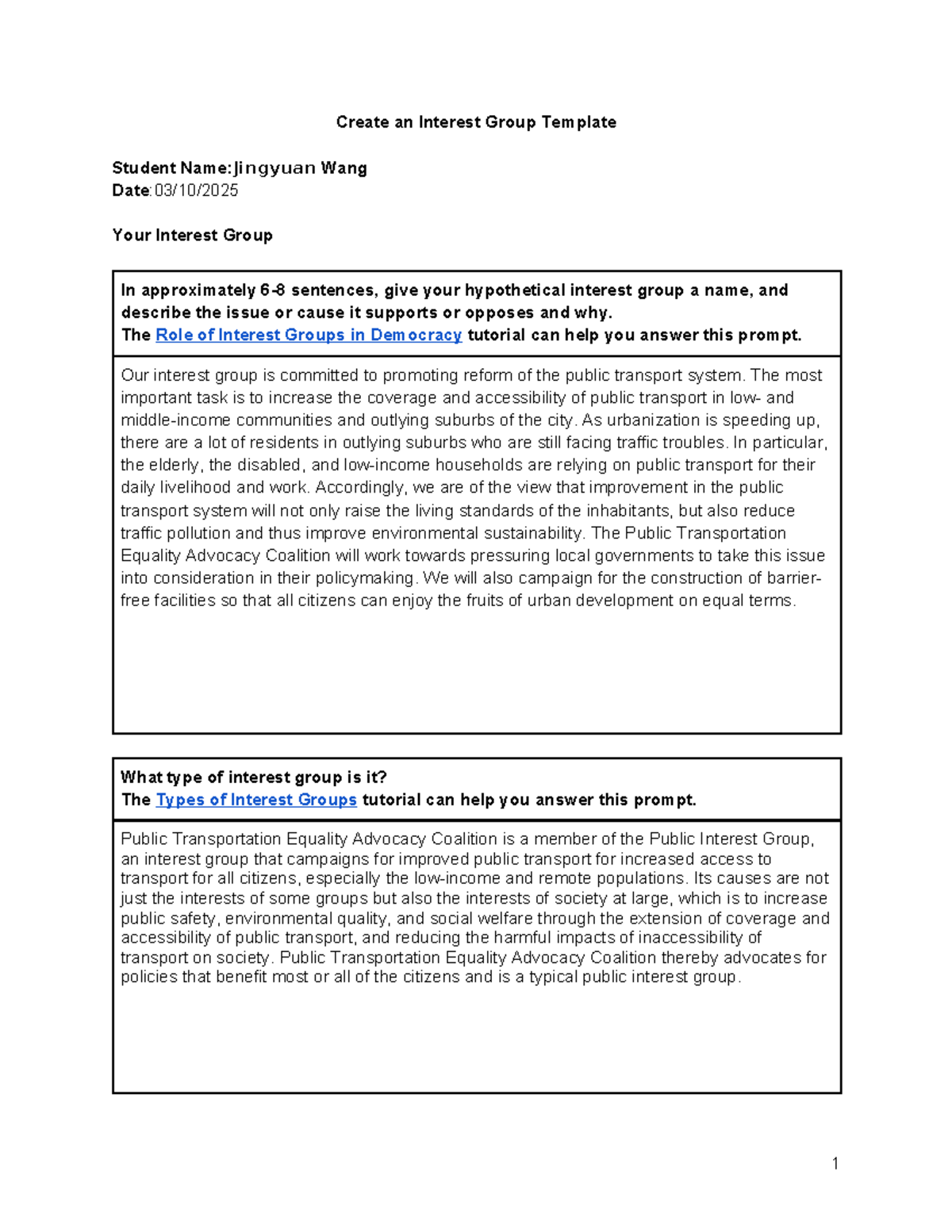Create an Interest Group Template - Create an Interest Group Template ...