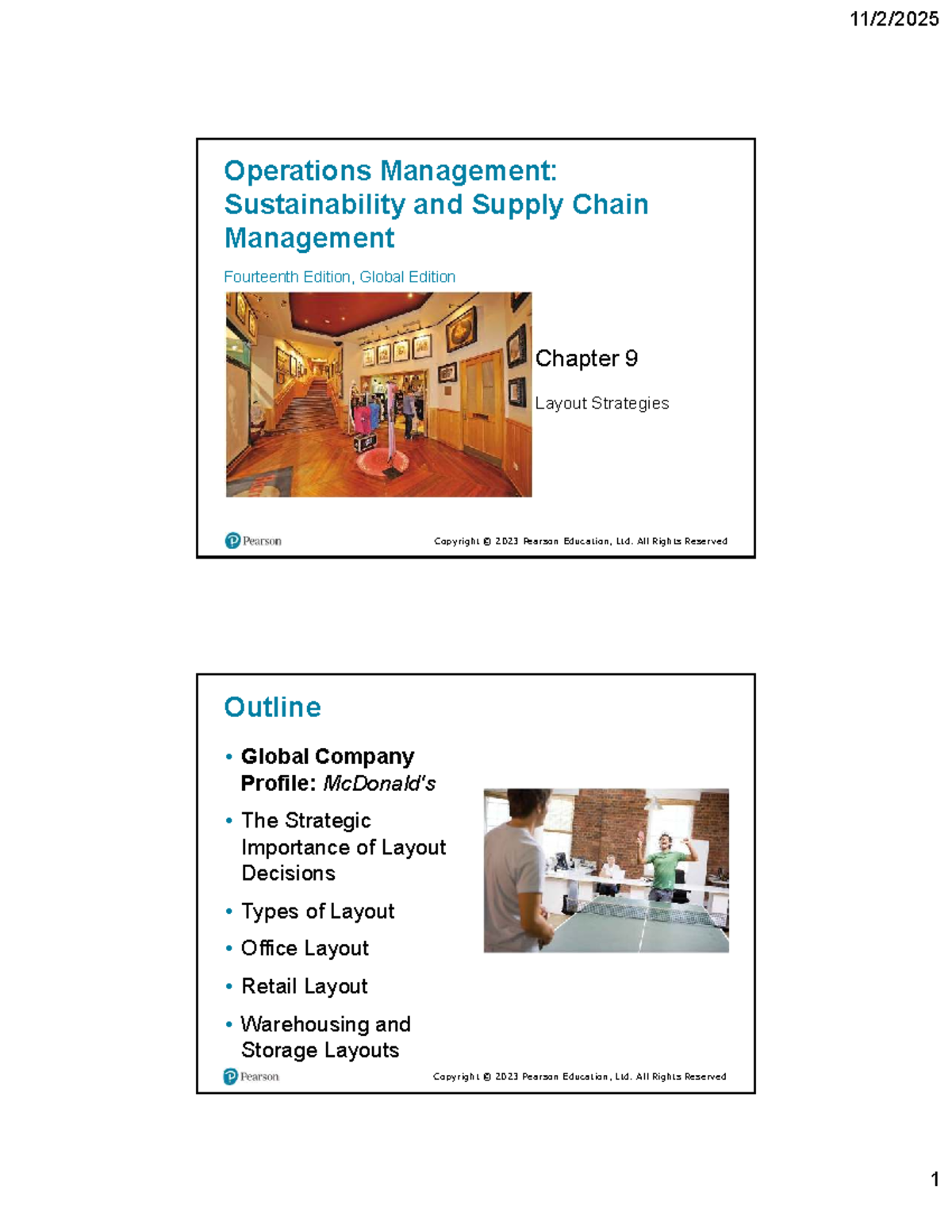 Operations Management (OM 101): Chapter 9 - Layout Strategies Overview ...