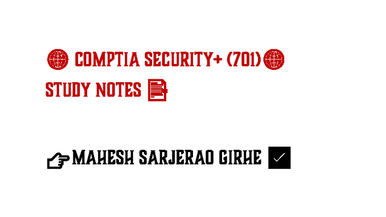CompTIA Security Study Notes: Fundamental Concepts & Controls - Studocu