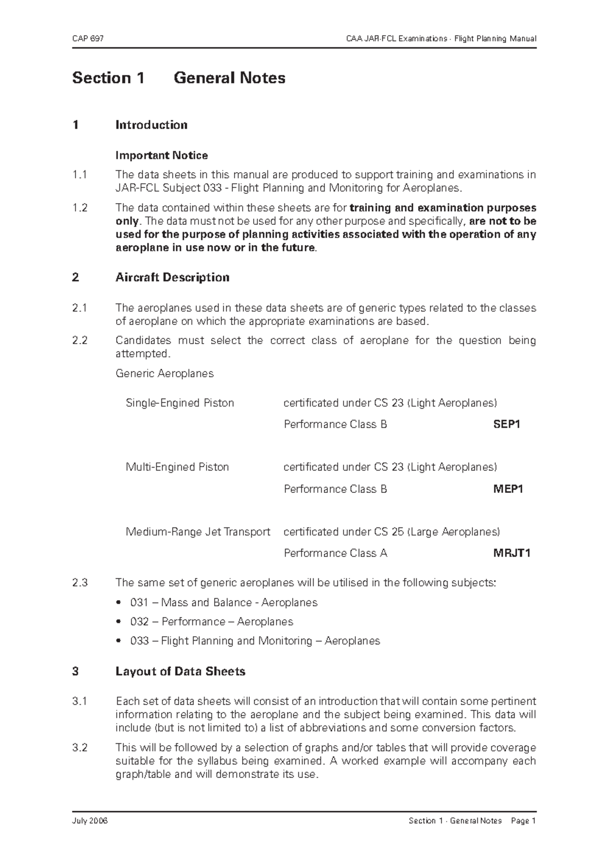 CAP697 - Flight Planning General Notes & Simplified Charts - Studocu