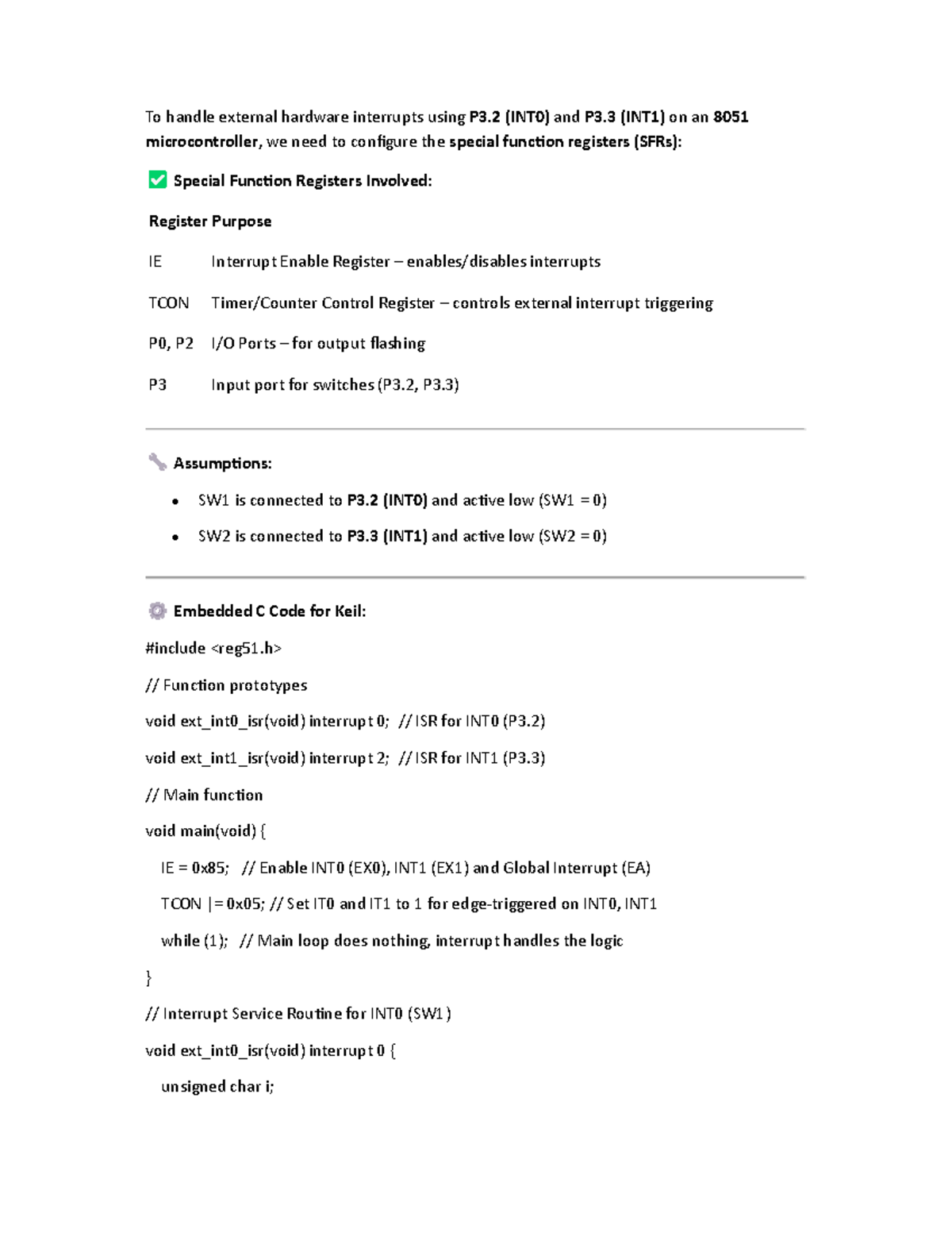 Handling External Hardware Interrupts on 8051 Microcontroller (Part C ...