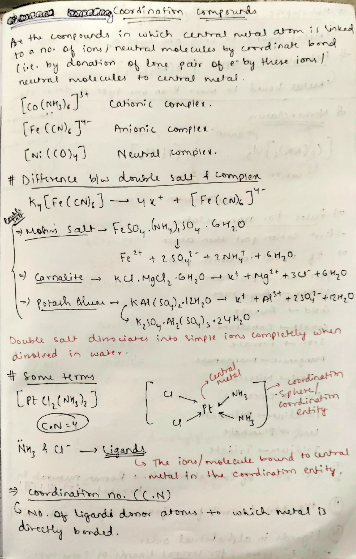 Coordination Compounds: Key Concepts and Nomenclature Guide - Studocu