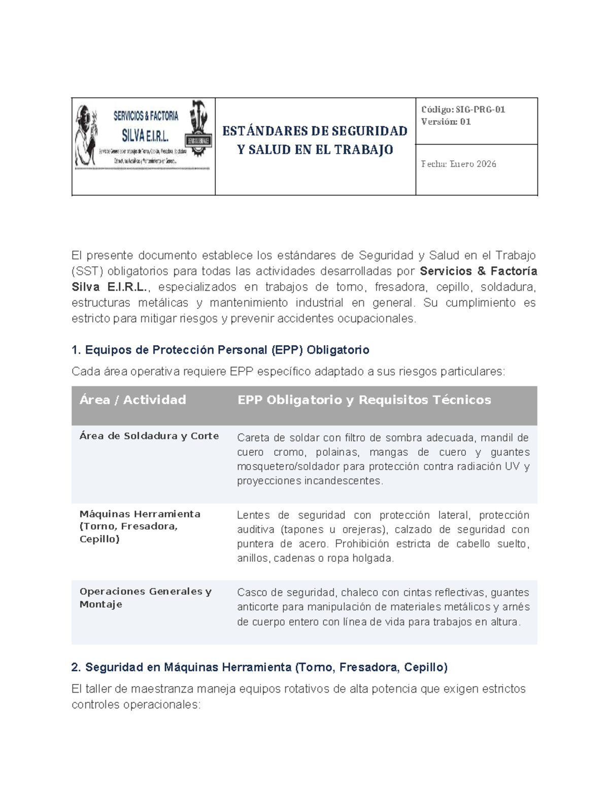 Estándares de Seguridad y Salud en el Trabajo - SST 2026 - Studocu
