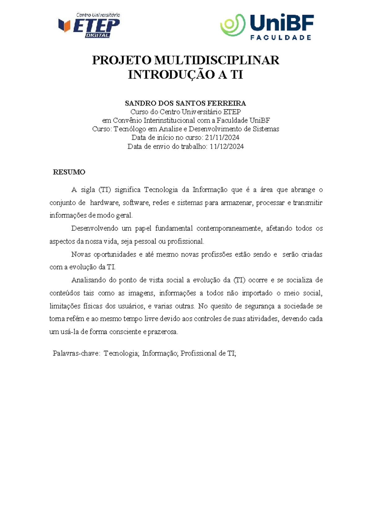 Exercício da Aula de Governança de TI - Aula 1 Questão 1 – Correta ...