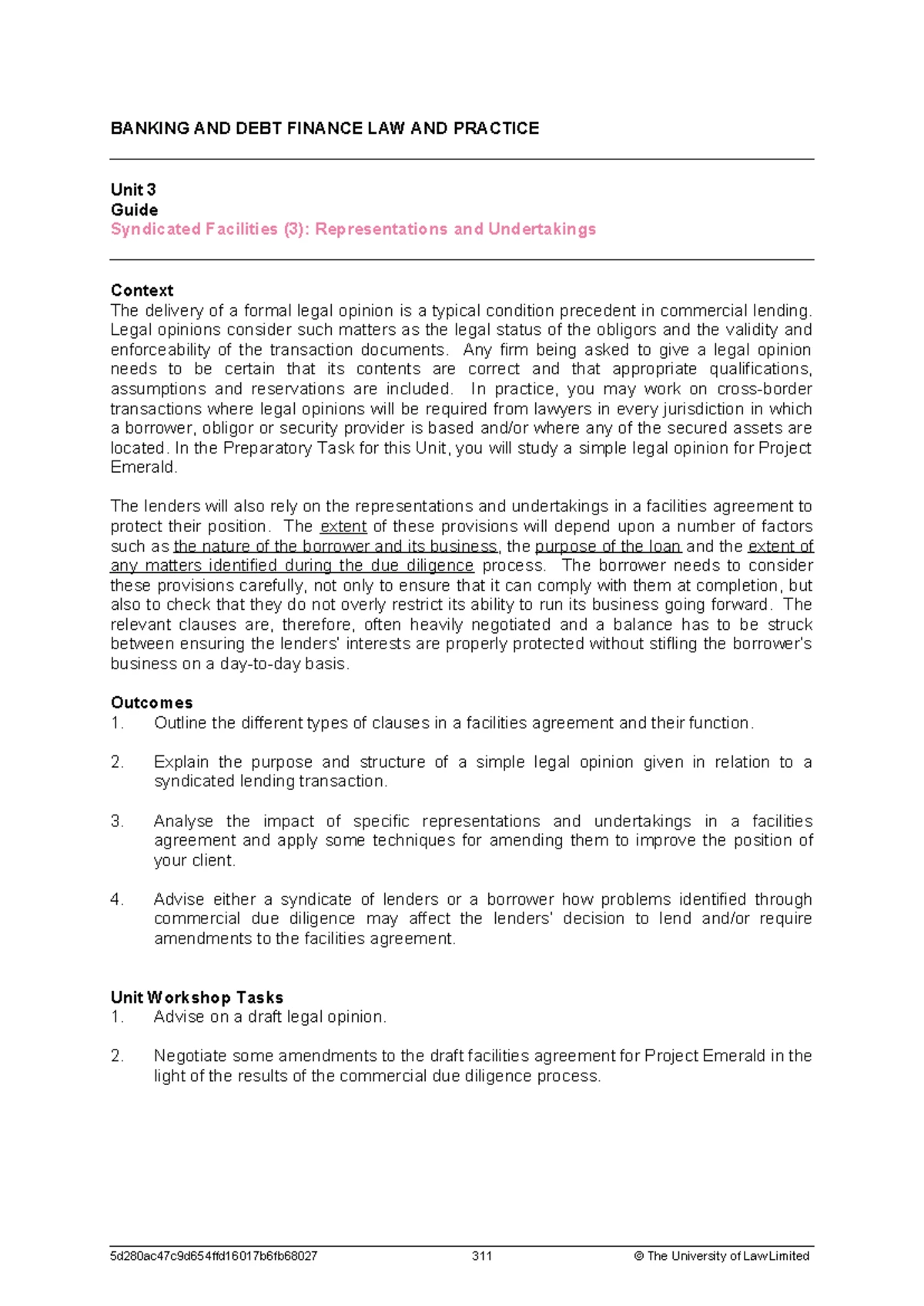 Unit 5 Workshop 5: Banking Security and Perfection Final Review - Studocu