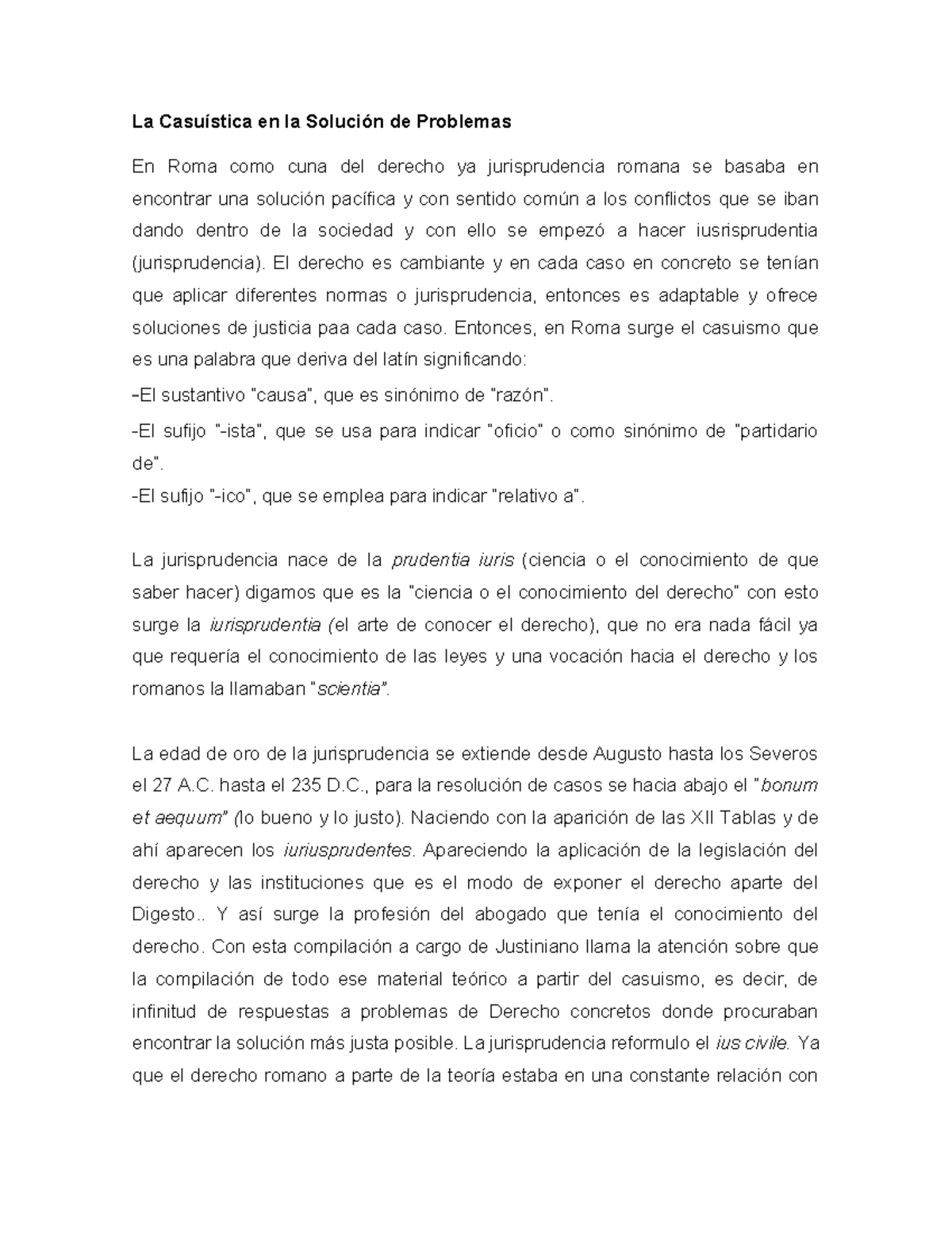 A3 U3 DR I - La Casuística y su Impacto en la Jurisprudencia Romana ...