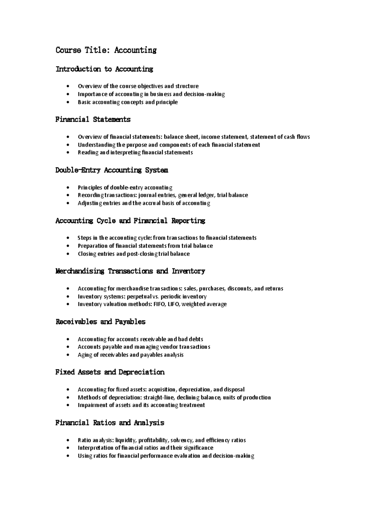 ACC 101: Introduction to Accounting - Course Overview and Key Concepts ...