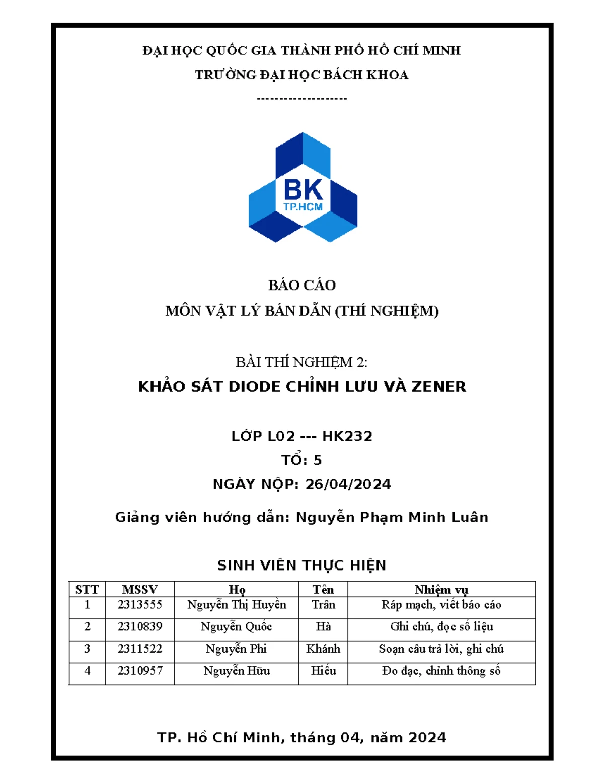 1 VLBD 2022 LAB3 - Nắm được cách sử dụng kit thí nghiệm, dụng cụ đo ...