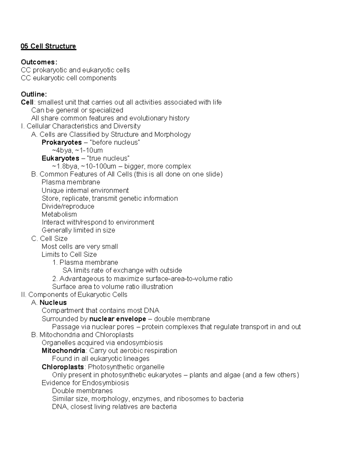 Cell Structure and Components Overview: BIOL 101 Final Exam - Studocu