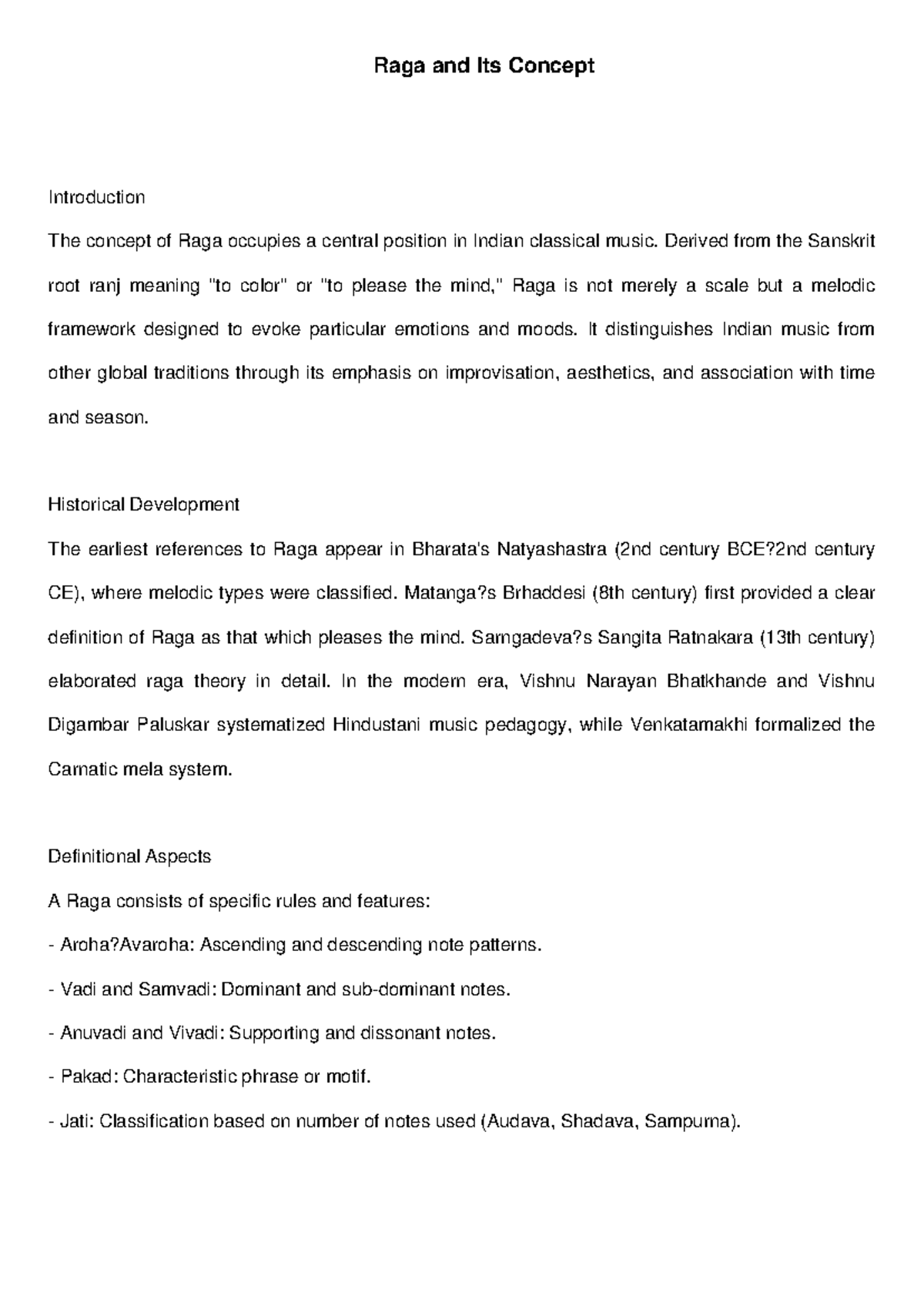 Raga and Its Concept: Understanding Theory in Indian Classical Music ...