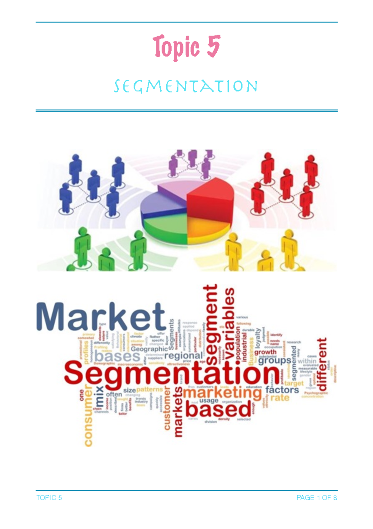 Short - 5 - Marketing a level notes - Topic 5 Segmentation ...