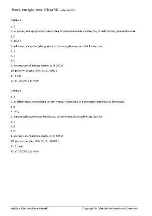 Nowa Era Sprawdzian Fizyki Ciśnienie I Siła Wyporu www.studocu.com