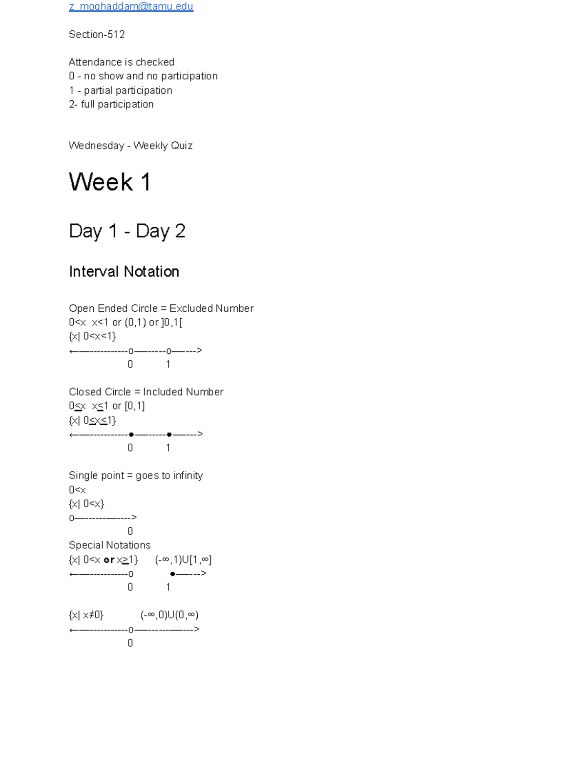 Math-150-LAB-MW - Week 1 Attendance & Quiz Notes - Studocu