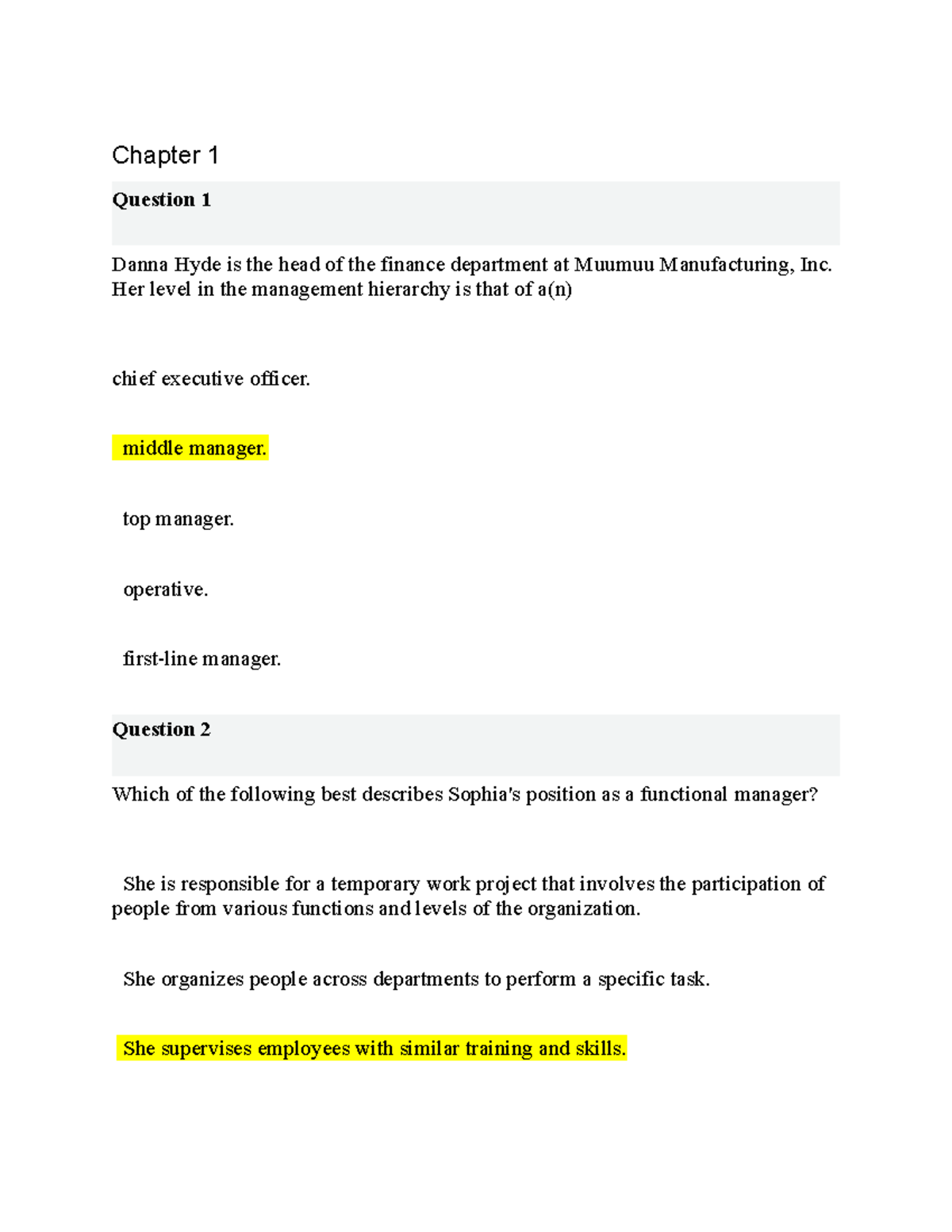 Strategic Management Concepts and Quiz Questions for Course 948AF - Studocu