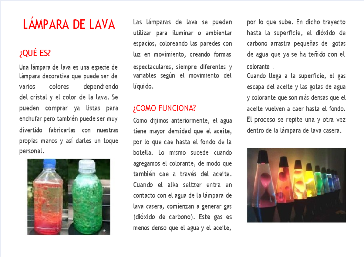 LAVA 2 - Guía para Crear una Lámpara de Lava Casera - Studocu, image size:1200x849
